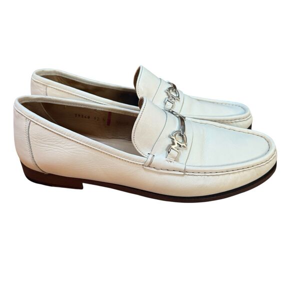 Bruno Magli Horse Bit Loafers Men’s Sz 12N Narrow Ivory Leather Dress Shoes main image 11